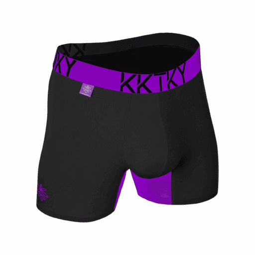 Alternative view of Pánske boxerky KKTKY Trunks Goliášove slivky Neónová fialová
